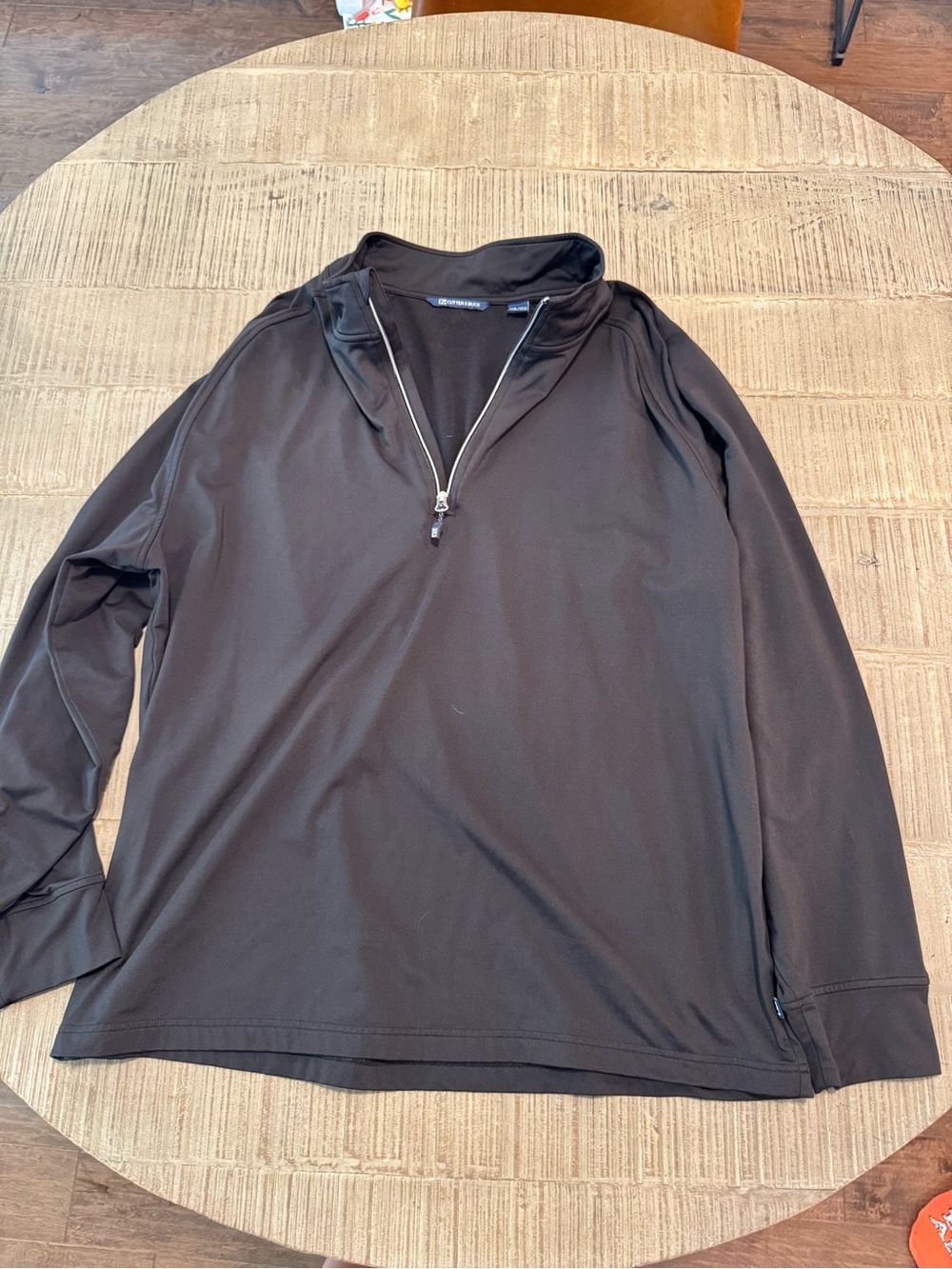 Cutter & Buck Black Performance Crew Top